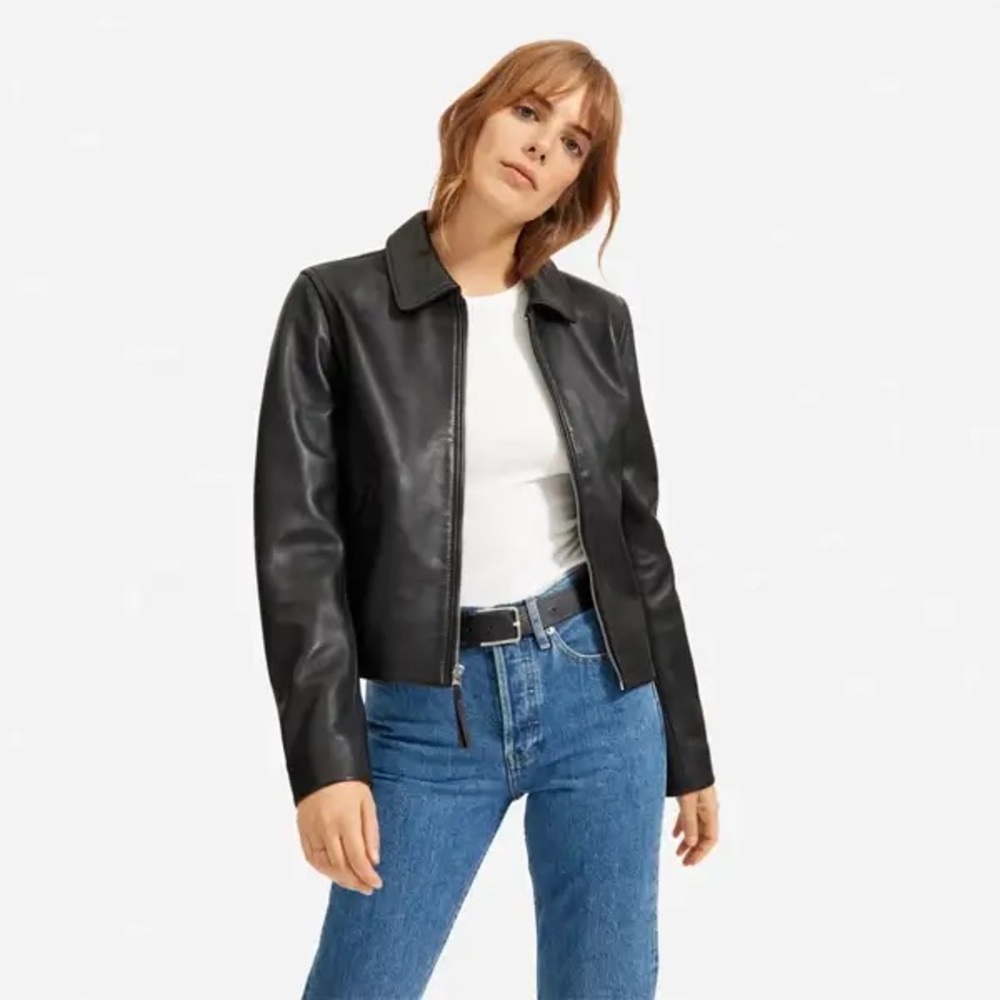 Everlane The Modern Leather Jacket | black leather jacket